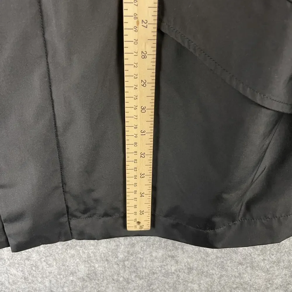 Vintage Banana Republic Factory Trench Coat Mens Large Black Water Resistant - Picture 11 of 16